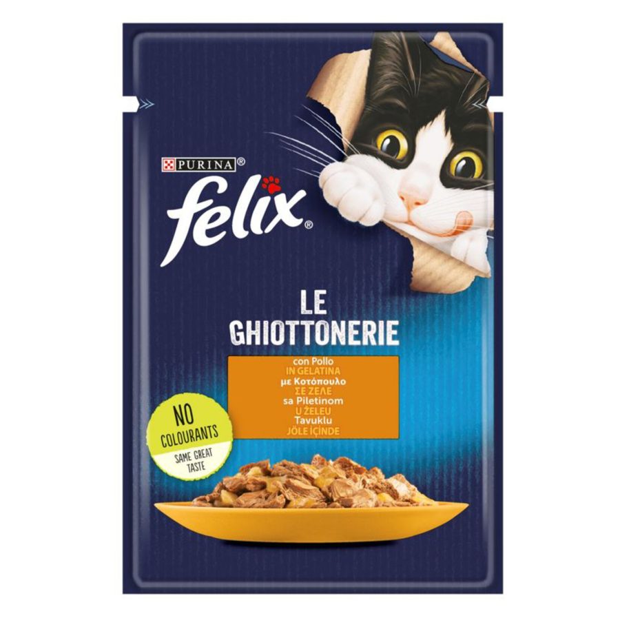 پوچ فیلیکس گربه بالغ با طعم گوشت مرغ در ژله Purina felix le ghiottonerie chicken in jelly pouch