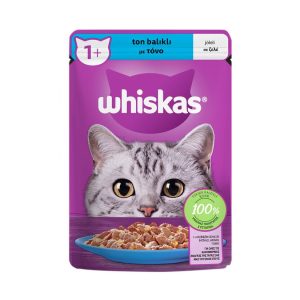 پوچ ویسکاس گربه با طعم ماهی تن در ژله Whiskas With Tuna Fish In Jelly pouch